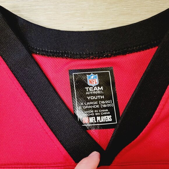 NFL Atlanta Falcons Julio Jones #11 Red Jersey Youth X-Large Team Apparel - Picture 3 of 5